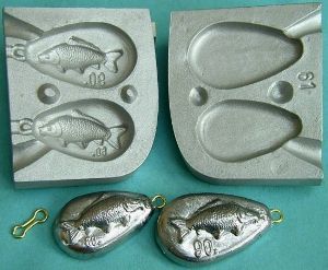MOULE A PLOMBS MEDAILLON CARPE 60/90 GRS